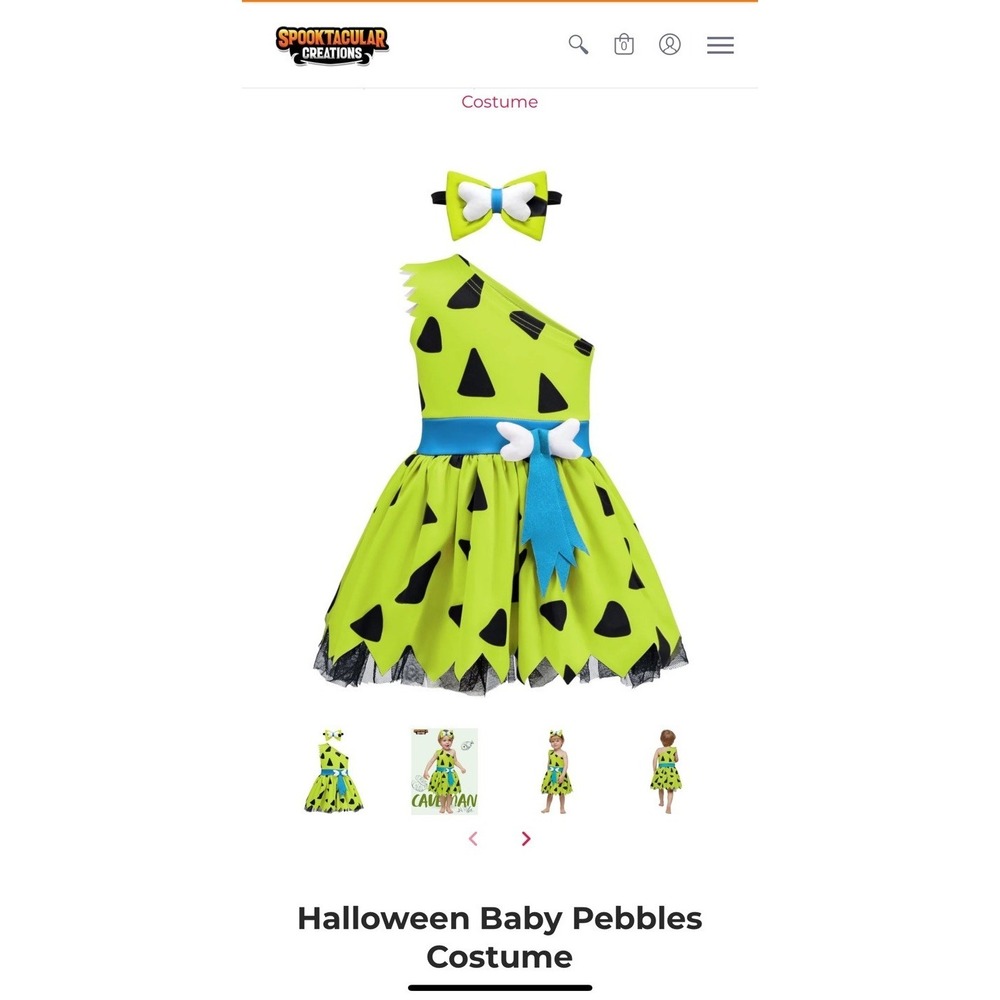 Halloween Baby Pebbles Costume